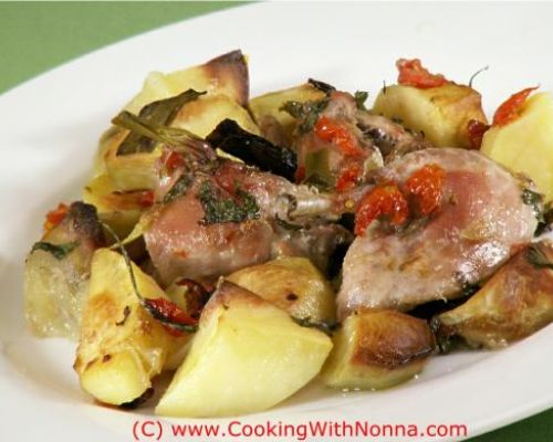 Baked Rabbit and Potatoes